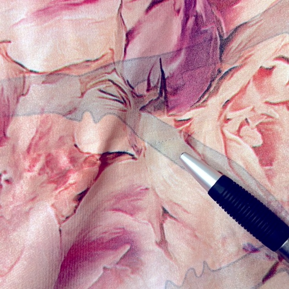 100% Silk Floral Scarf Vintage Double Sided - Picture 6 of 7